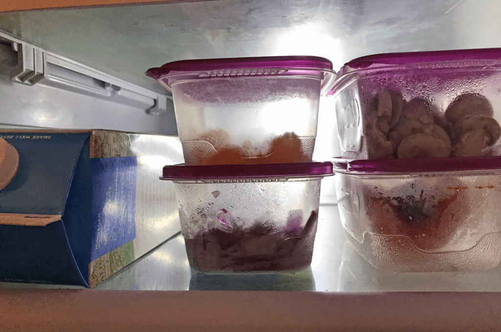 The Kitchen Rebuild Sliced Veggies in Containers in Fridge